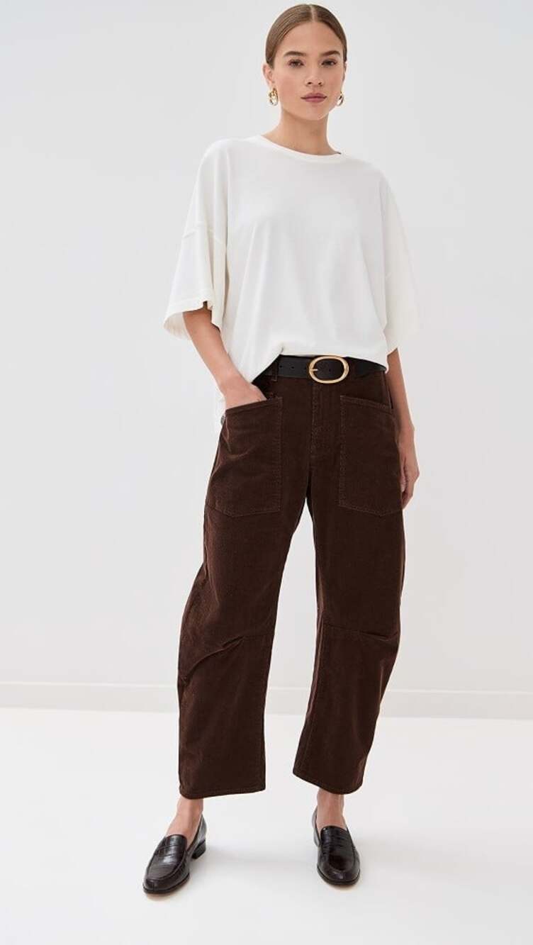 Nili Lotan Shon Brown Corduroy Pants 4